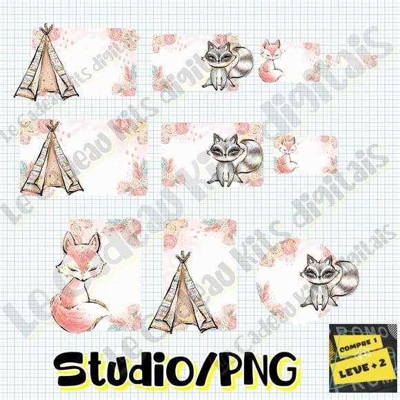 Arquivo Etiqueta Escolar Bosque Boho Animais Floresta