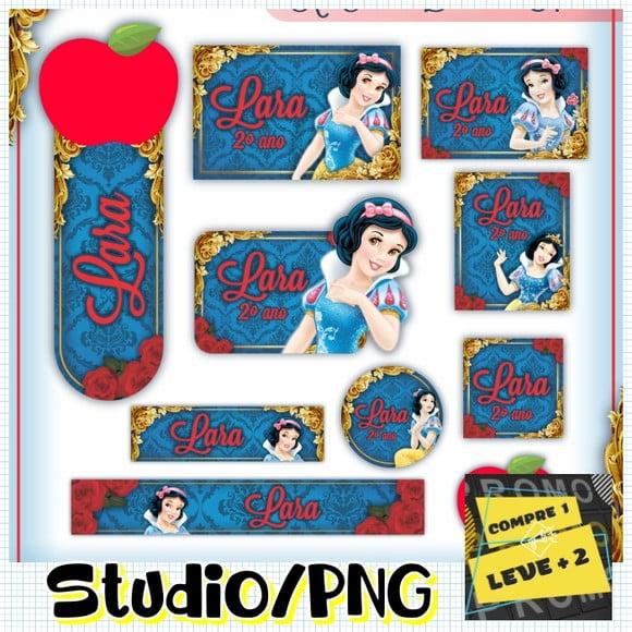 Arquivo Etiqueta Escolar Branca de Neve Clássica