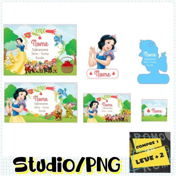 Arquivo Etiqueta Escolar Branca de Neve Clássica