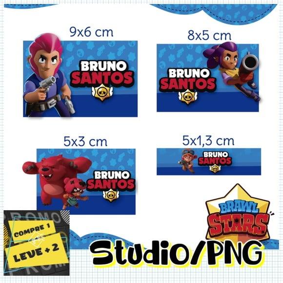 Arquivo Etiqueta Escolar Brawl Stars