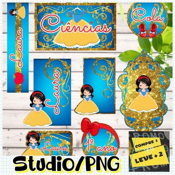 Arquivo Etiqueta Escolar Branca de Neve Cute Baby