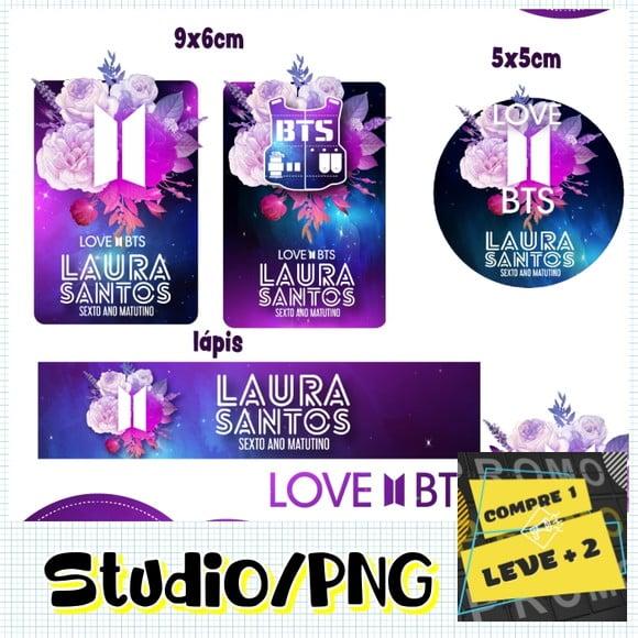 Arquivo Etiqueta Escolar Bts