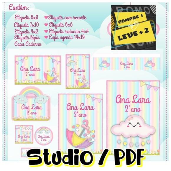 Arquivo Etiqueta Escolar Chuva de Amor Bênçãos