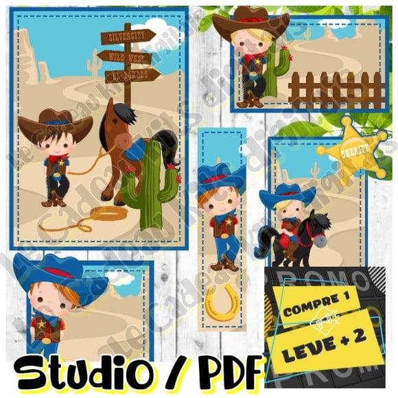 Arquivo Etiqueta Escolar Cowboy Fazendinha Vaqueiro
