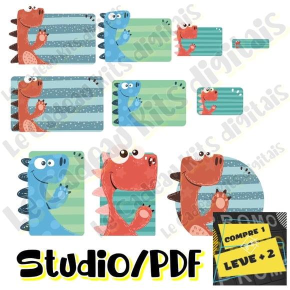 Arquivo Etiqueta Escolar Dinossauro Dino Baby Cute