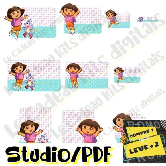 Arquivo Etiqueta Escolar Dora Aventureira
