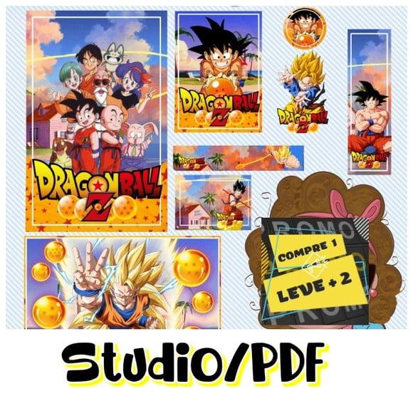 Arquivo Etiqueta Escolar Goku Dragon Ball Z