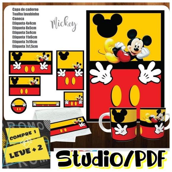 Arquivo Etiqueta Escolar Mickey