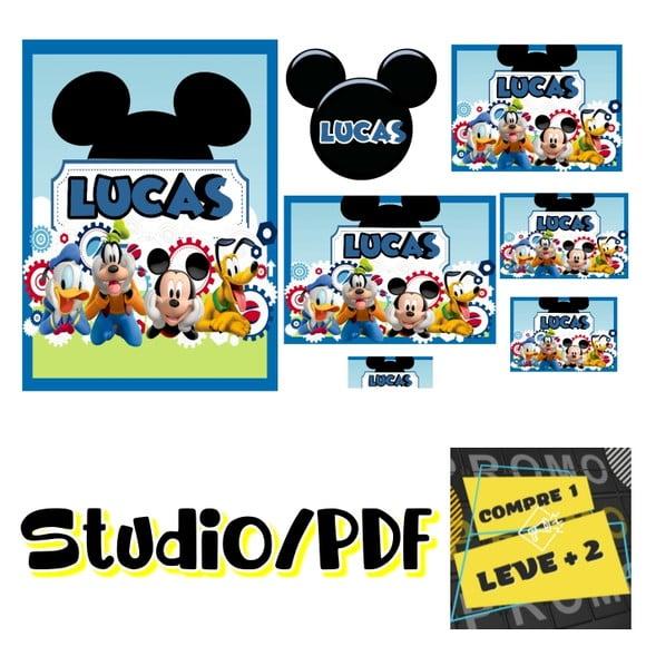 Arquivo Etiqueta Escolar Mickey
