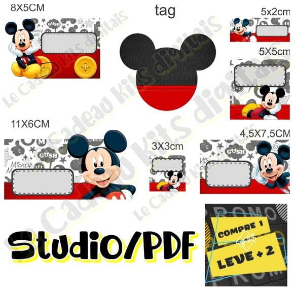 Arquivo Etiqueta Escolar Mickey