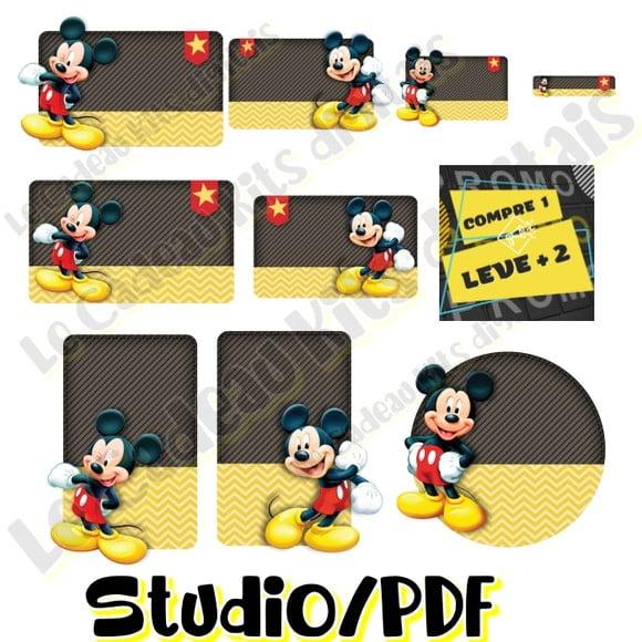 Arquivo Etiqueta Escolar Mickey