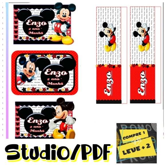 Arquivo Etiqueta Escolar Mickey