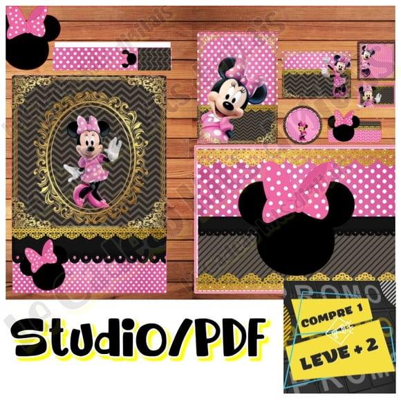 Arquivo Etiqueta Escolar Minnie Rosa