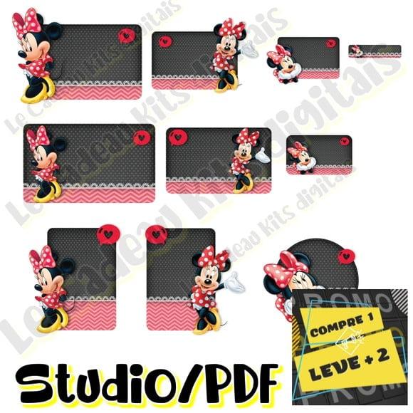 Arquivo Etiqueta Escolar Minnie Vermelha