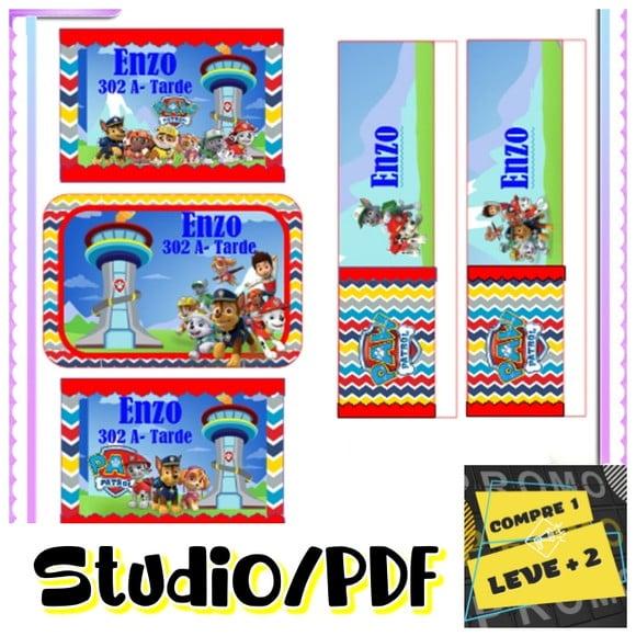 Arquivo Etiqueta Escolar Patrulha Canina
