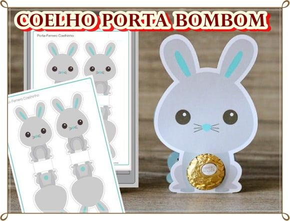 Arquivo Porta Bombom Coelho *PAGUE 1 e LEVE 3 PNG/DXF