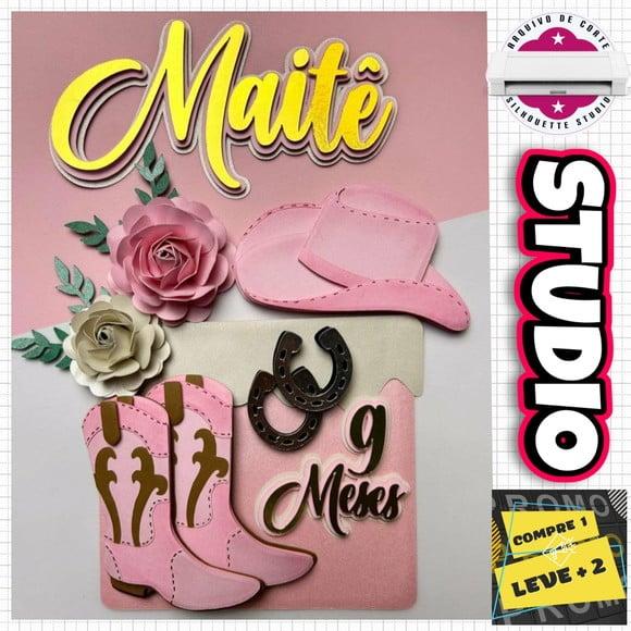 Arquivo Topo de Bolo Cowgirl Vaqueira Boiadeira Country