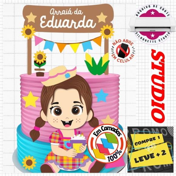 Arquivo Topo de Bolo Junino Menina Sentado Bebê Caipira