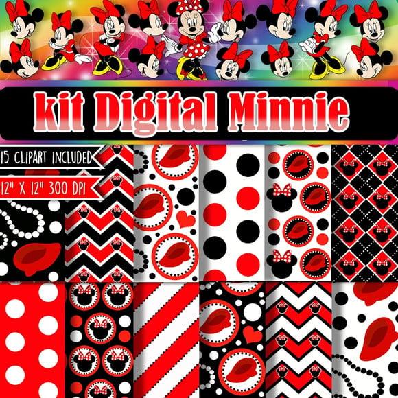 Kit digital Minnie Vermelha