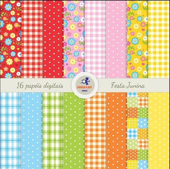 Kit papel digital Festa Junina