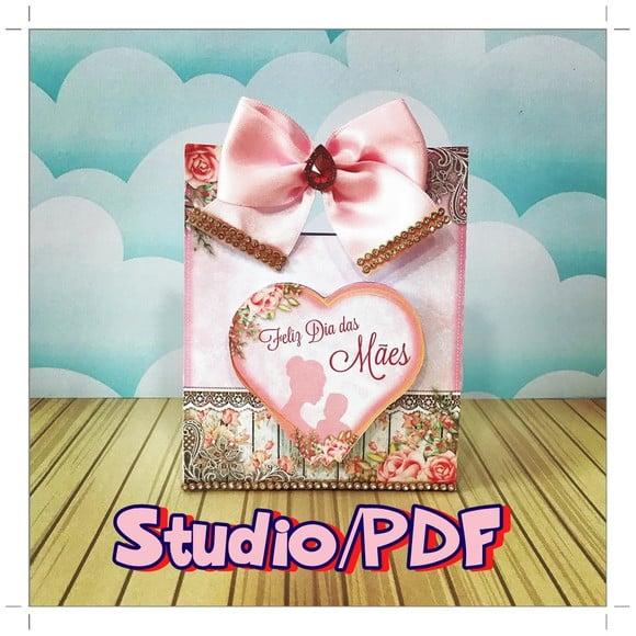 Arquivo de corte Sacola -Dia das Mães Studio/PDF
