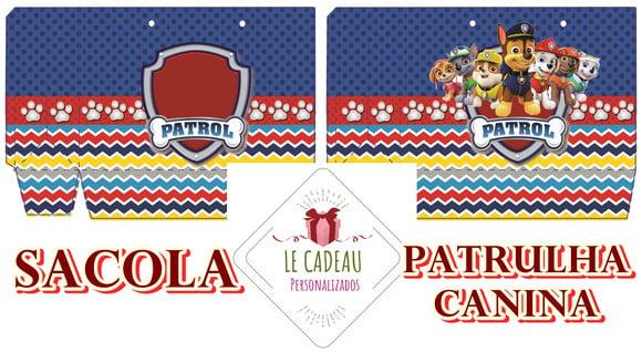 Arquivo de corte Sacola Patrulha Canina (M e G) Studio/PDF