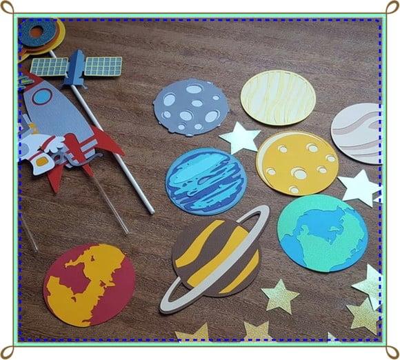 Arquivo de corte Topo de Bolo Astronauta Studio