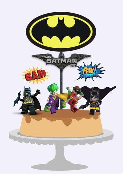 Arquivo de Corte Topo de Bolo Batman lego Studio/PDF