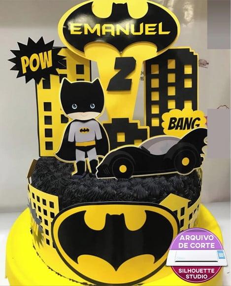 Arquivo de Corte Topo de Bolo Batman Cute Studio
