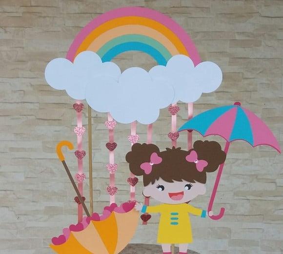 Arquivo de Corte Topo de Bolo Chuva de Amor Studio
