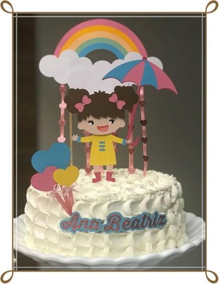 Arquivo de Corte Topo de Bolo Chuva de Amor Studio