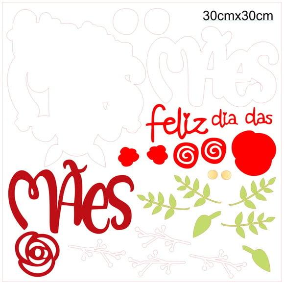 Arquivo de corte Topo de bolo Dia das Mães DXF/PDF/SVG