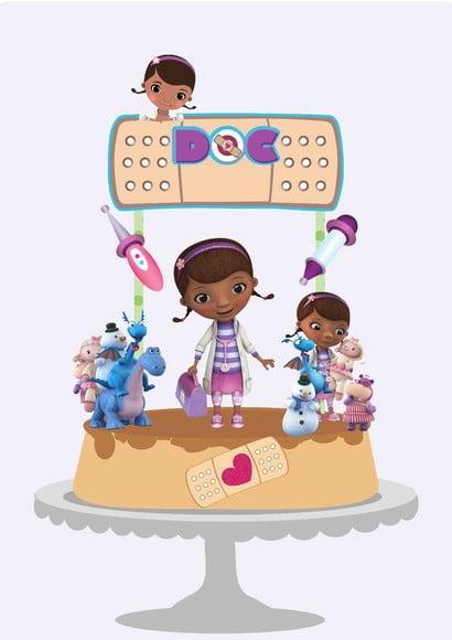 Arquivo de Corte Topo de Bolo Doutora Brinquedo Studio/pdf