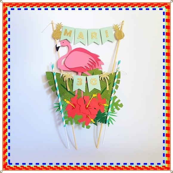 Arquivo de Corte Topo de Bolo Flamingo Studio