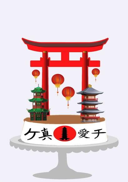 Arquivo de Corte Topo de Bolo Japão Studio/PDF