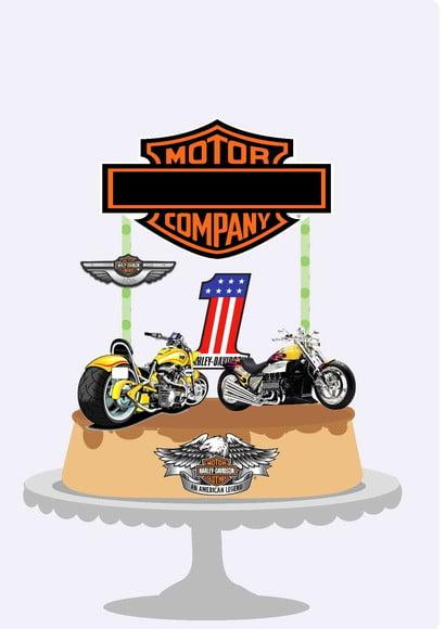 Arquivo de Corte Topo de Bolo Harley-Davidson Studio/PDF