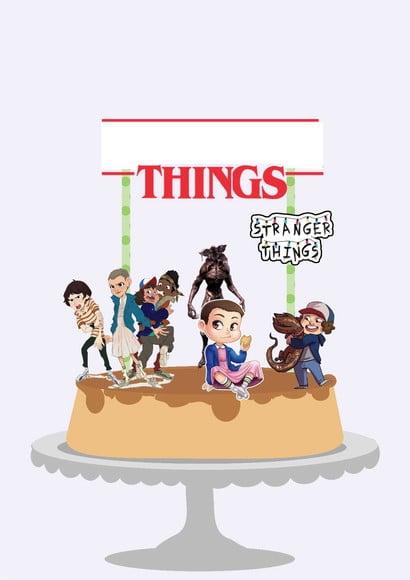 Arquivo de Corte Topo de Bolo Stranger Things Studio