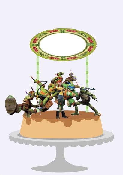 Arquivo de Corte Topo de Bolo Tartaruga Ninja Studio/PDF