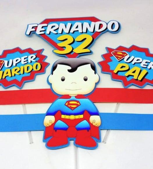 Arquivo de Corte Topo de Bolo Super Pai Super Marido Studio