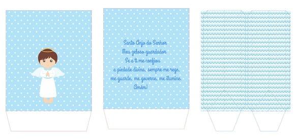 Arquivo Digital de corte - Sacola Anjo azul- Batizado