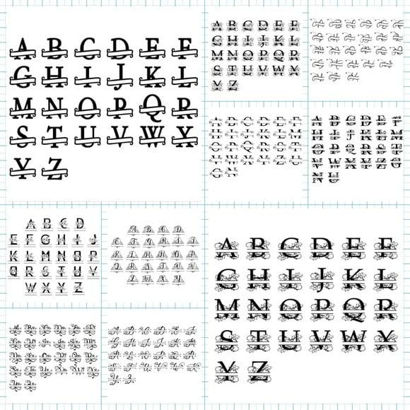 Pack Monogramas para Balão Bubble - Arquivo Digital Studio