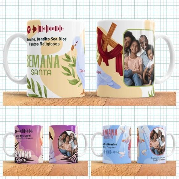 15 Artes para Caneca Semana Santa Religiosa Foto e Música