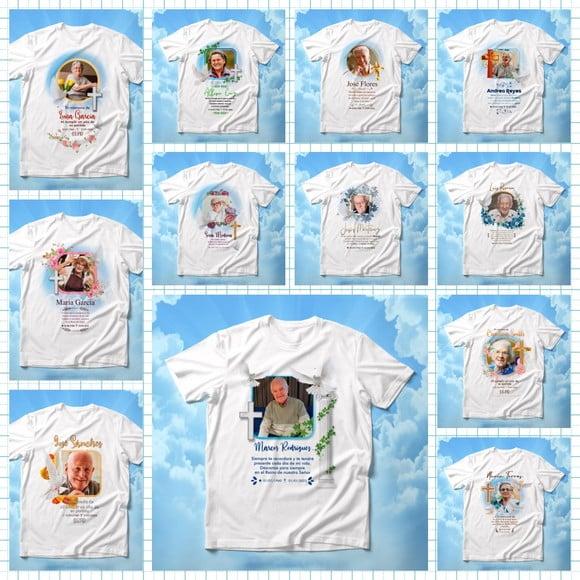 12 Artes para Camisa com Foto para Velório Finado 7 Dias