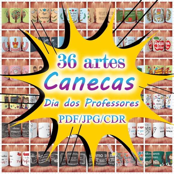 Arquivo digital kit 36 artes para caneca Dia dos Professores