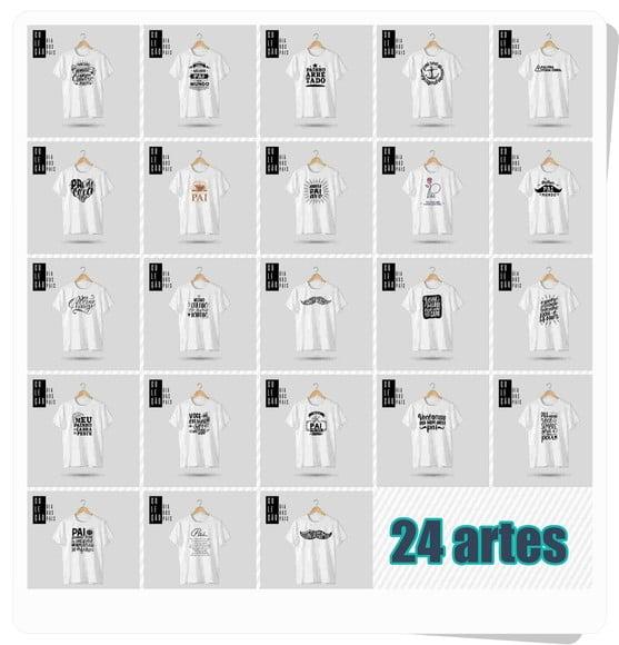 Arquivo digital kit artes p/ canecas e camisa Dia dos Pais