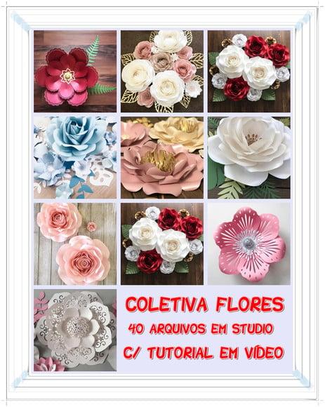 Arquivo De Corte Flores E Rosas Gigantes 3d 45 Mod. *studio