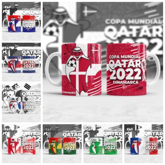 Kit 32 Artes para Caneca Copa Qatar 2022 Arquivo Digital