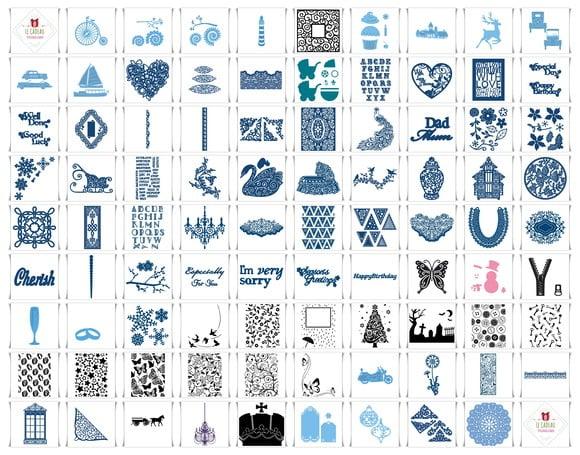 Arquivo Digital de corte Renda SVG/SXF (500 mod)