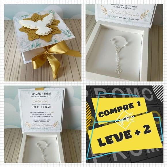 Arquivo Caixa Convite Lembrancinha Batizado Mini Terço