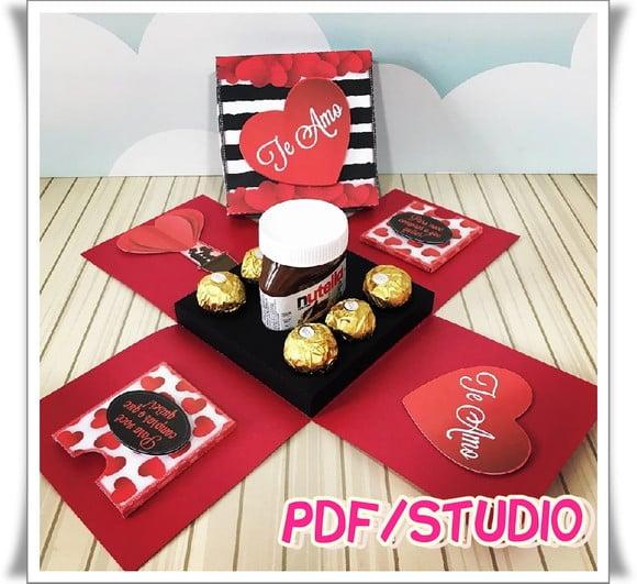 Arquivo caixa explosão -Dia dos namorados **Studio/PDF